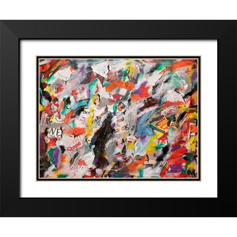 Meditations No. 4 Black Modern Wood Framed Art Print with Double Matting by Dick, Steven