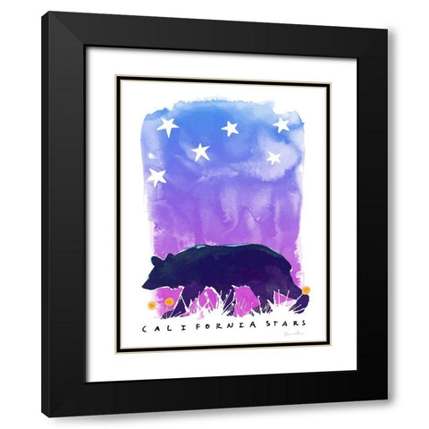 California Stars Black Modern Wood Framed Art Print with Double Matting by Donahue, Shane