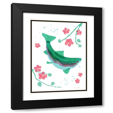 Creek Life Black Modern Wood Framed Art Print with Double Matting by Donahue, Shane