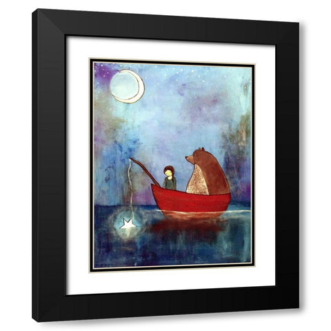 A Summer Night Black Modern Wood Framed Art Print with Double Matting by Doss, Andrea