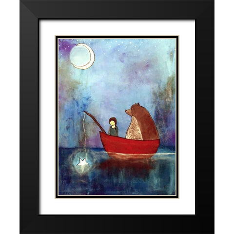 A Summer Night Black Modern Wood Framed Art Print with Double Matting by Doss, Andrea