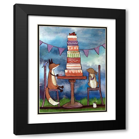 A Very Tall Cake Black Modern Wood Framed Art Print with Double Matting by Doss, Andrea