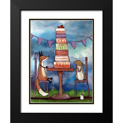 A Very Tall Cake Black Modern Wood Framed Art Print with Double Matting by Doss, Andrea