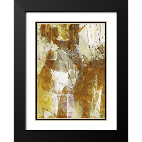 Gold Matrix 1 Black Modern Wood Framed Art Print with Double Matting by Dubois, Lori