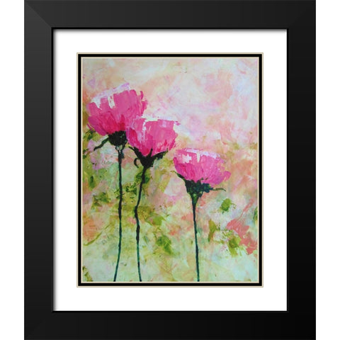 Wide Open Black Modern Wood Framed Art Print with Double Matting by DelValle, Patty