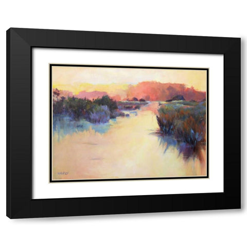 A Warm Resonance Black Modern Wood Framed Art Print with Double Matting by Dukes, Madeline