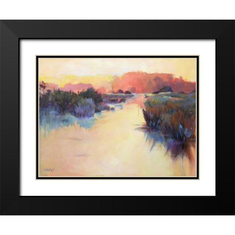 A Warm Resonance Black Modern Wood Framed Art Print with Double Matting by Dukes, Madeline