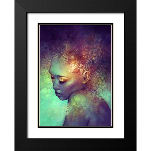 Camouflage Black Modern Wood Framed Art Print with Double Matting by Dittman, Anna