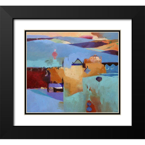 Blue Atlas Black Modern Wood Framed Art Print with Double Matting by Dudgeon, Gerry