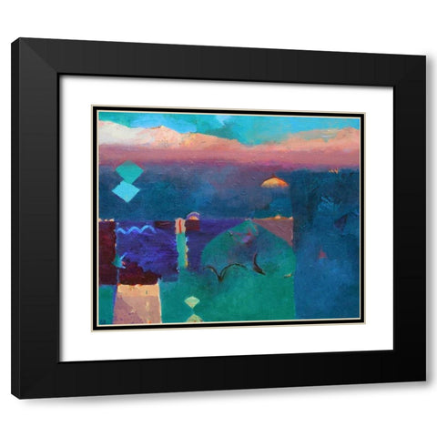 Meknes Green Black Modern Wood Framed Art Print with Double Matting by Dudgeon, Gerry