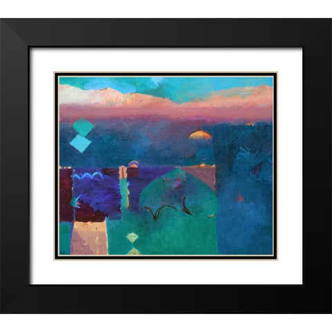 Meknes Green Black Modern Wood Framed Art Print with Double Matting by Dudgeon, Gerry
