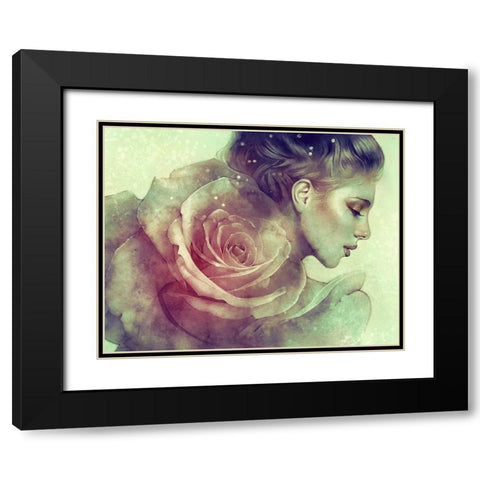 June  Black Modern Wood Framed Art Print with Double Matting by Dittman, Anna