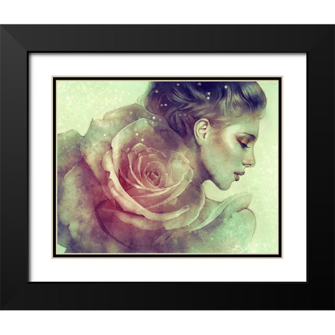 June  Black Modern Wood Framed Art Print with Double Matting by Dittman, Anna