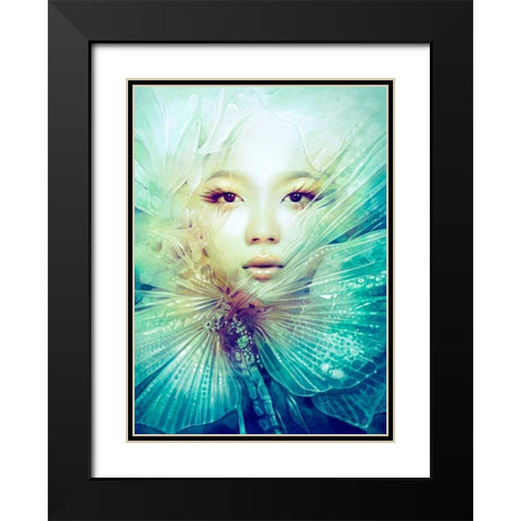 Locust Black Modern Wood Framed Art Print with Double Matting by Dittman, Anna