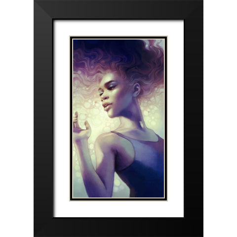 Bead Black Modern Wood Framed Art Print with Double Matting by Dittman, Anna