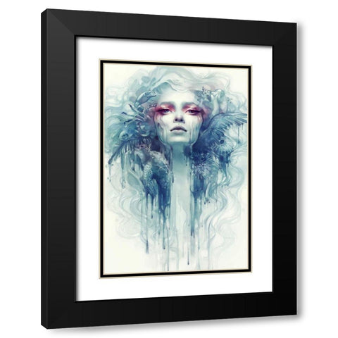 Oil Black Modern Wood Framed Art Print with Double Matting by Dittman, Anna