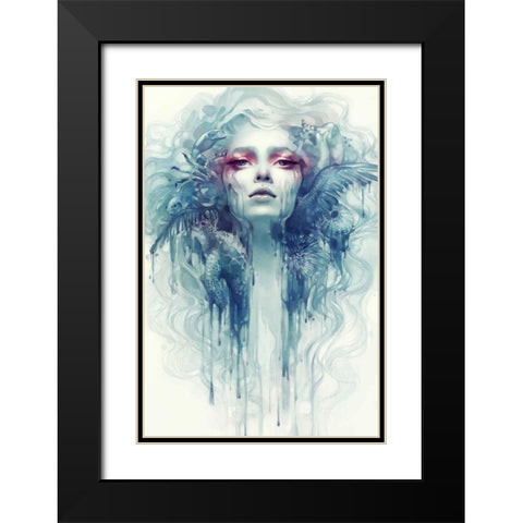 Oil Black Modern Wood Framed Art Print with Double Matting by Dittman, Anna