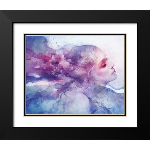 Bait Black Modern Wood Framed Art Print with Double Matting by Dittman, Anna