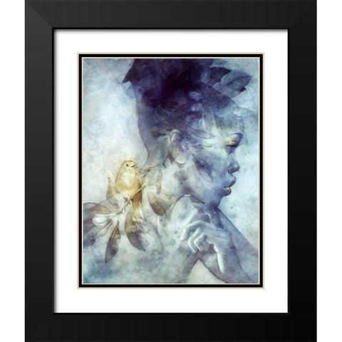 Midas Black Modern Wood Framed Art Print with Double Matting by Dittman, Anna