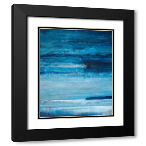 Ocean Blue Black Modern Wood Framed Art Print with Double Matting by Diliberto, Michael A.