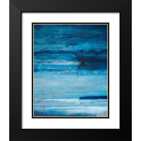 Ocean Blue Black Modern Wood Framed Art Print with Double Matting by Diliberto, Michael A.