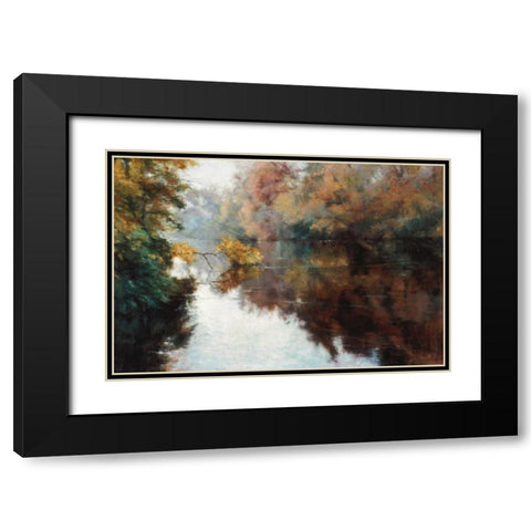 Branch on the Charles Black Modern Wood Framed Art Print with Double Matting by Engelman, Esther