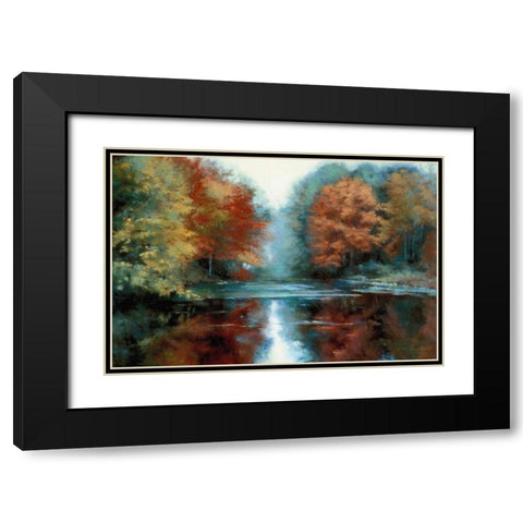 Saco River Black Modern Wood Framed Art Print with Double Matting by Engelman, Esther