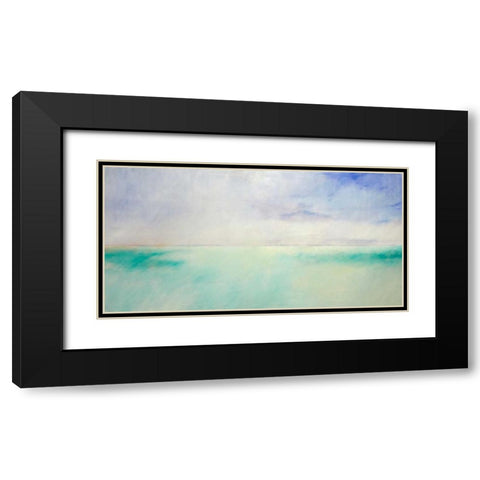 Green and Purple Sea and Sky Black Modern Wood Framed Art Print with Double Matting by Engeln, Skadi