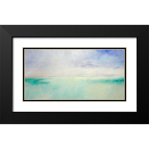 Green and Purple Sea and Sky Black Modern Wood Framed Art Print with Double Matting by Engeln, Skadi