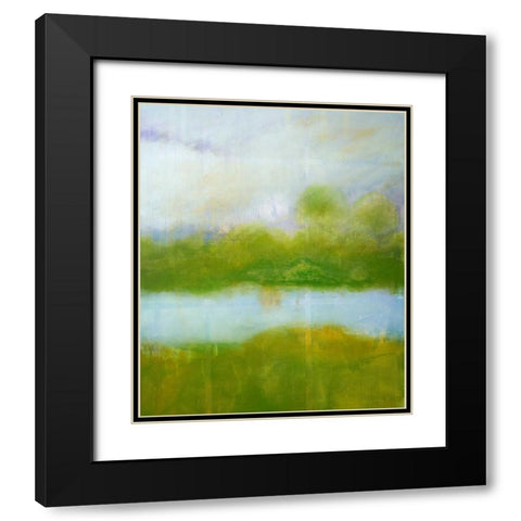 Purple and Green Landscape Black Modern Wood Framed Art Print with Double Matting by Engeln, Skadi