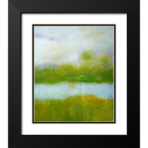 Purple and Green Landscape Black Modern Wood Framed Art Print with Double Matting by Engeln, Skadi