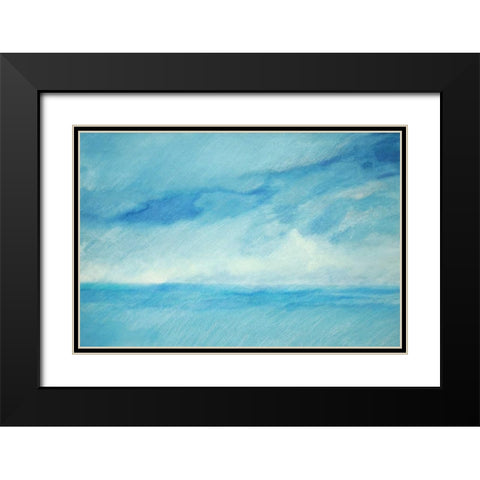 Sky and Sea 3 Black Modern Wood Framed Art Print with Double Matting by Engeln, Skadi