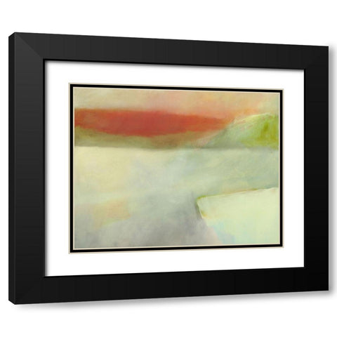 Ice Lake and Red Mountain Black Modern Wood Framed Art Print with Double Matting by Engeln, Skadi