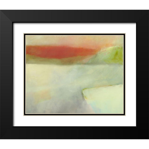 Ice Lake and Red Mountain Black Modern Wood Framed Art Print with Double Matting by Engeln, Skadi