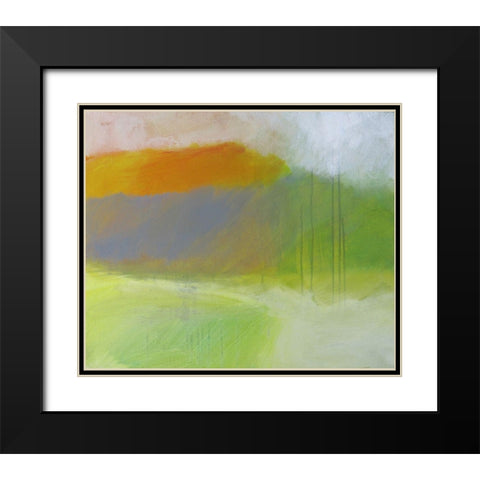 Yellow Mountain Black Modern Wood Framed Art Print with Double Matting by Engeln, Skadi