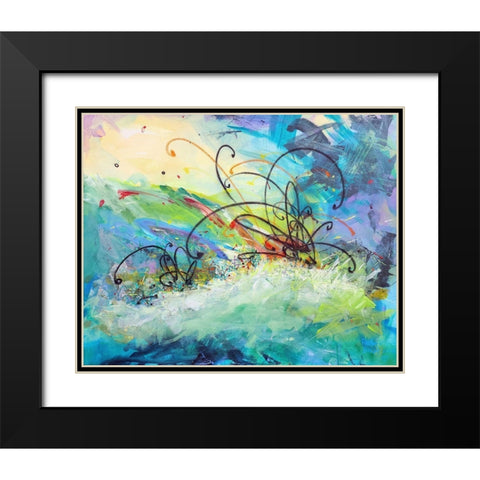 Shine Black Modern Wood Framed Art Print with Double Matting by Ernst, Heather W.