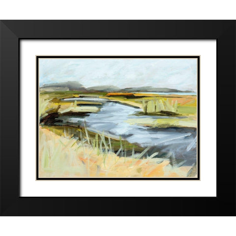 Big Indian Slough â€“ July Black Modern Wood Framed Art Print with Double Matting by Ekstrand, Kris