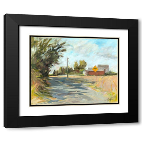 Dry Slough Road Black Modern Wood Framed Art Print with Double Matting by Ekstrand, Kris