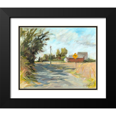 Dry Slough Road Black Modern Wood Framed Art Print with Double Matting by Ekstrand, Kris