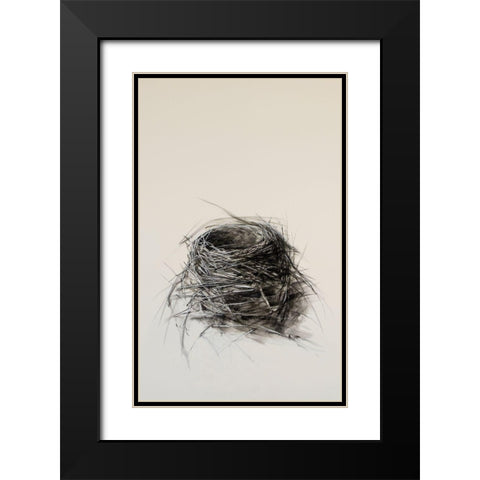 Fledged Nest Black Modern Wood Framed Art Print with Double Matting by Ekstrand, Kris
