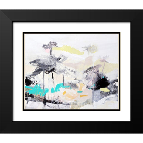 Paraiso Black Modern Wood Framed Art Print with Double Matting by Escayo, Alba