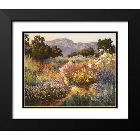 Spring Trails Black Modern Wood Framed Art Print with Double Matting by Freudenstein, Ellie