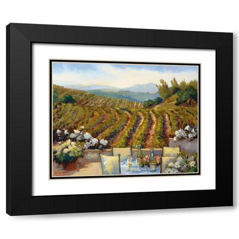 Vineyards to Mount St. Helena Black Modern Wood Framed Art Print with Double Matting by Freudenstein, Ellie