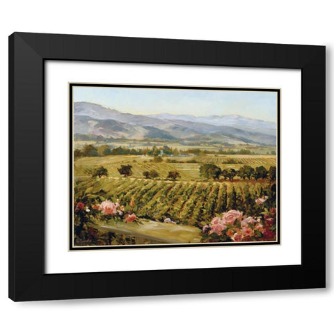 Vineyards to Vaca Mountains Black Modern Wood Framed Art Print with Double Matting by Freudenstein, Ellie