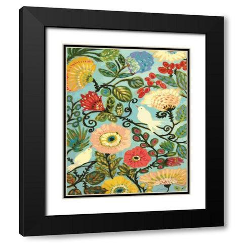 Sweet Cottage Garden Black Modern Wood Framed Art Print with Double Matting by Fields, Karen