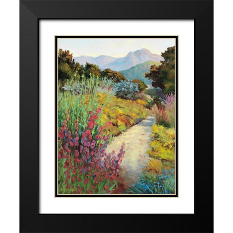 Garden Path Black Modern Wood Framed Art Print with Double Matting by Freudenstein, Ellie