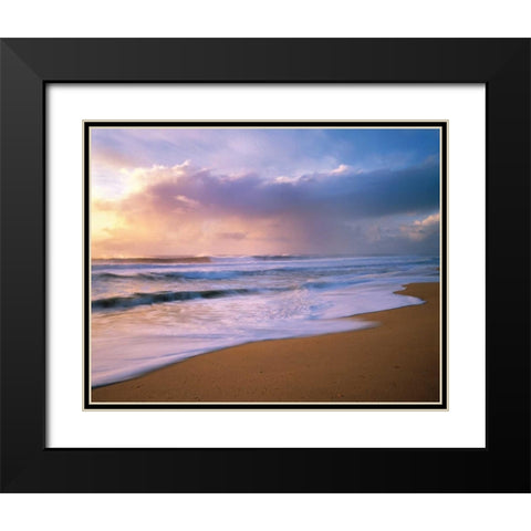 Pacific Storm Black Modern Wood Framed Art Print with Double Matting by Foster, Christopher