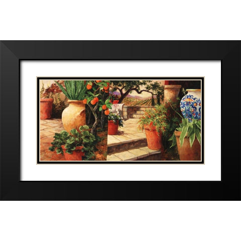 Turo Tuscan Orange Black Modern Wood Framed Art Print with Double Matting by Fronckowiak, Art