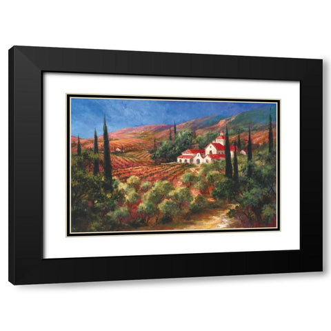 Tuscan Monastery Black Modern Wood Framed Art Print with Double Matting by Fronckowiak, Art