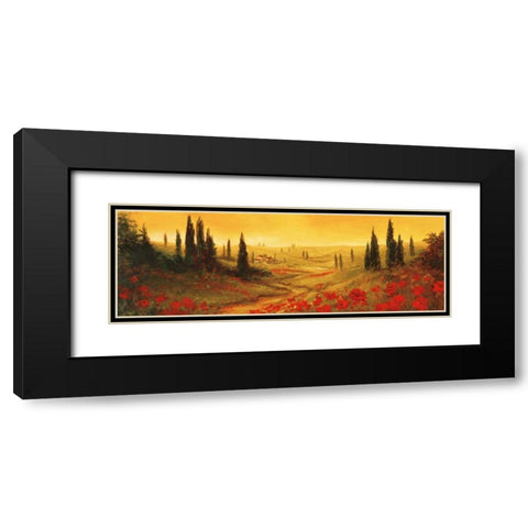 Toscano Panel II Black Modern Wood Framed Art Print with Double Matting by Fronckowiak, Art